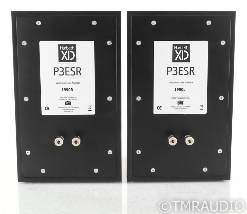 Harbeth P3ESR Bookshelf Speakers; Black Satin Pair (Open Box)