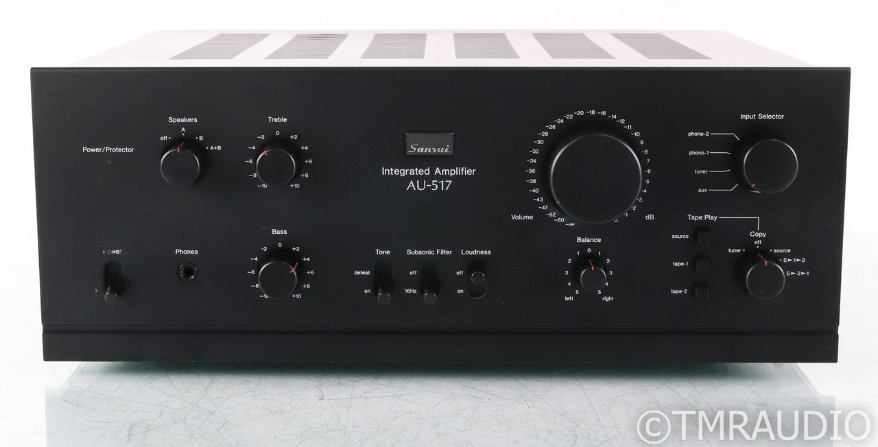 Sansui AU-517 Stereo Integrated Amplifier; Black; Vintage