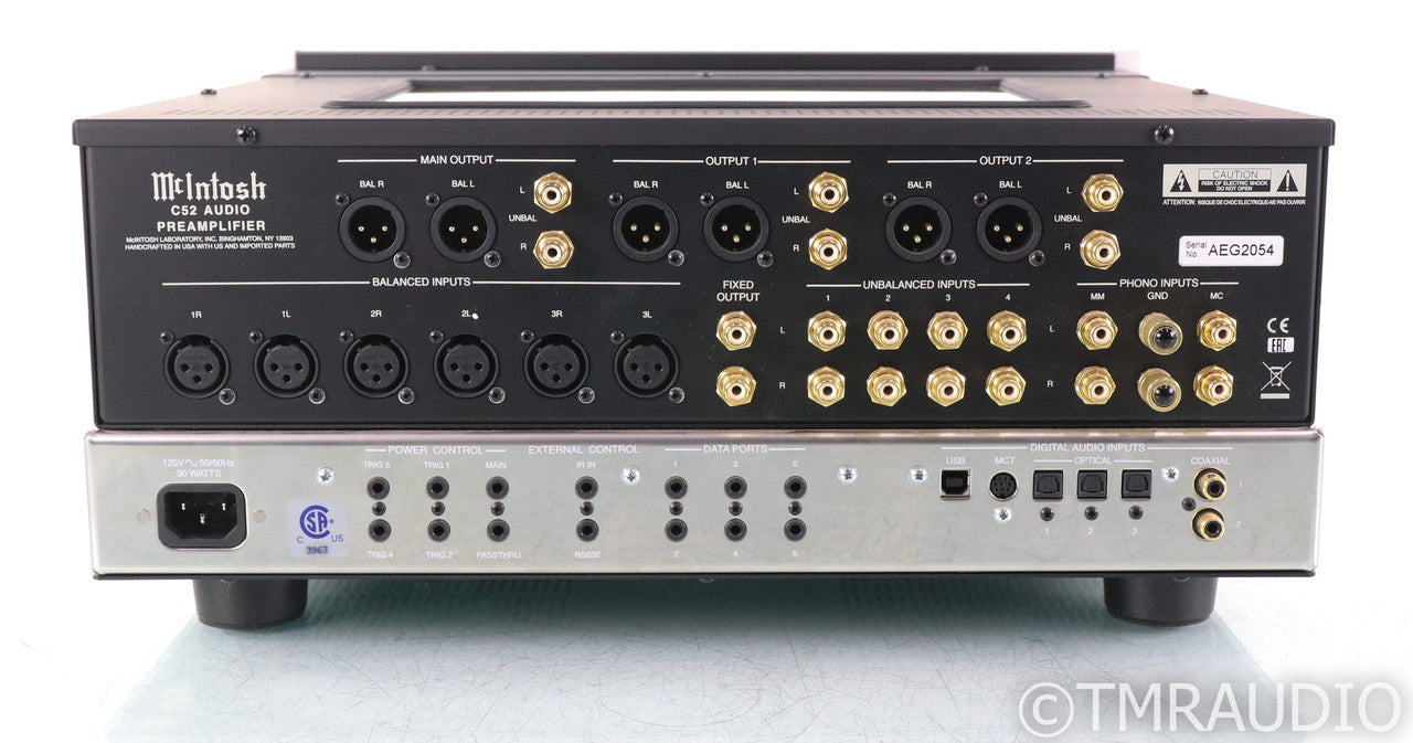 McIntosh C52 Stereo Preamplifier; C-52; MM / MC Phono; USB; Remote