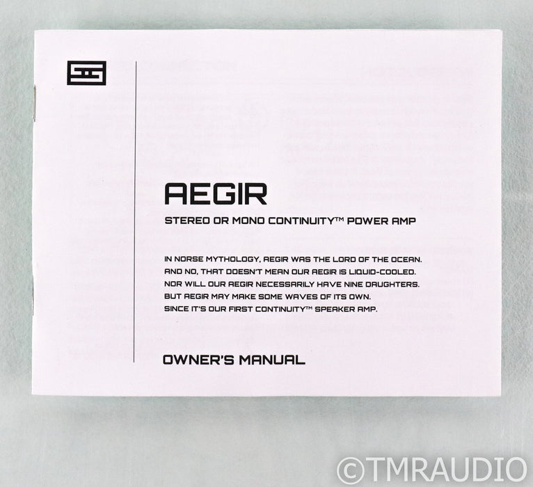 Schiit Aegir Stereo Power Amplifier; Black