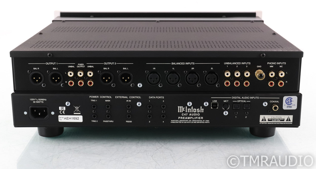 McIntosh C47 Stereo preamplifier; Black; Onboard MM / MC Phono Stage