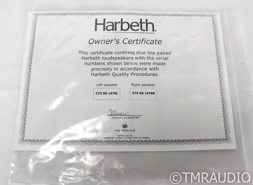 Harbeth Compact 7ES-3 XD Bookshelf Speakers; Walnut Pair; 7ES3 (Open Box)