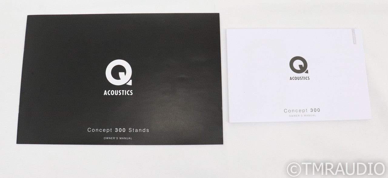 Q Acoustics Concept 300 Bookshelf Speakers; Gloss White with Light Oak Pair