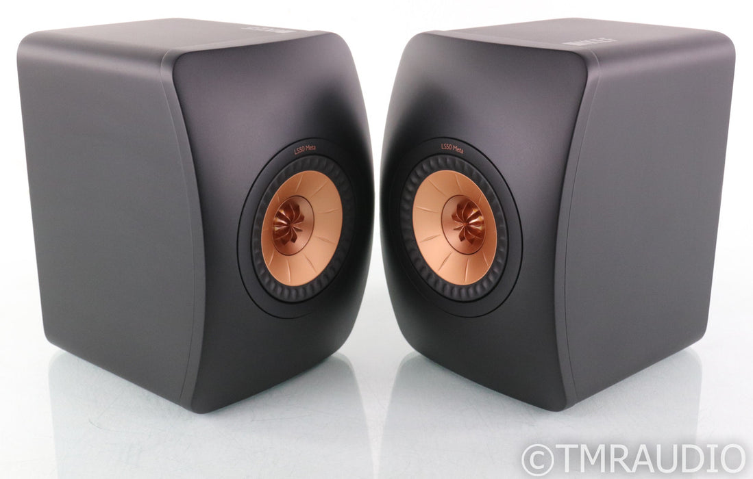 KEF LS50 Meta Bookshelf Speakers; Black Pair