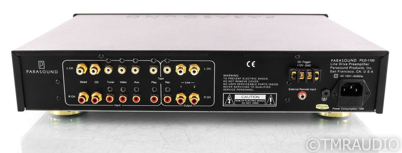 Parasound P/LD-1100 Stereo Preamplifier; Remote; Black; PLD1100