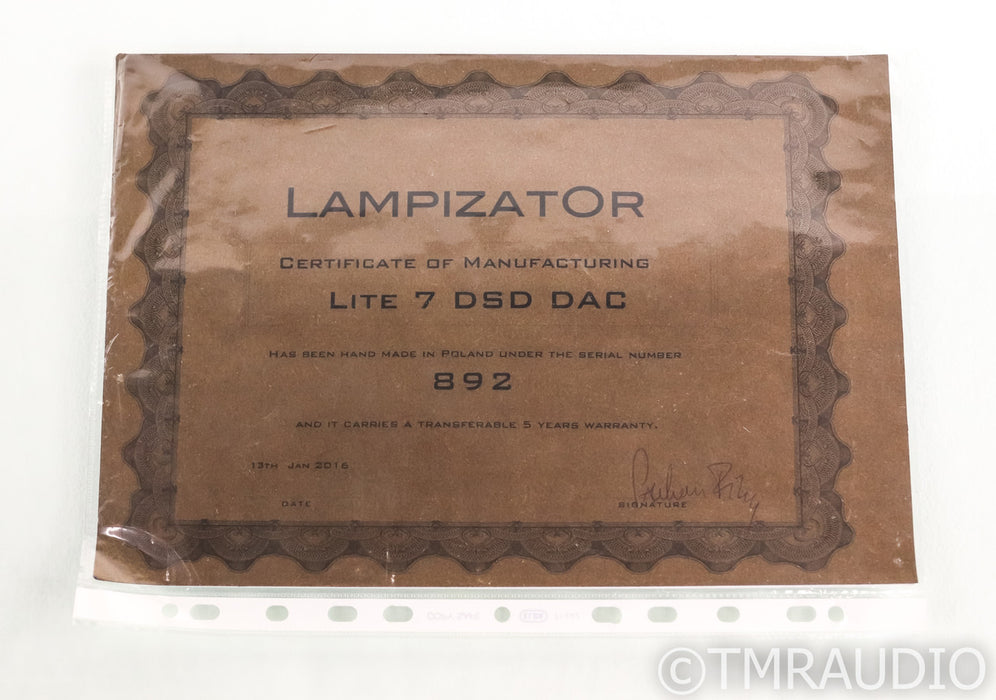 Lampizator Lite 7 Tube DSD DAC; D/A Converter; USB