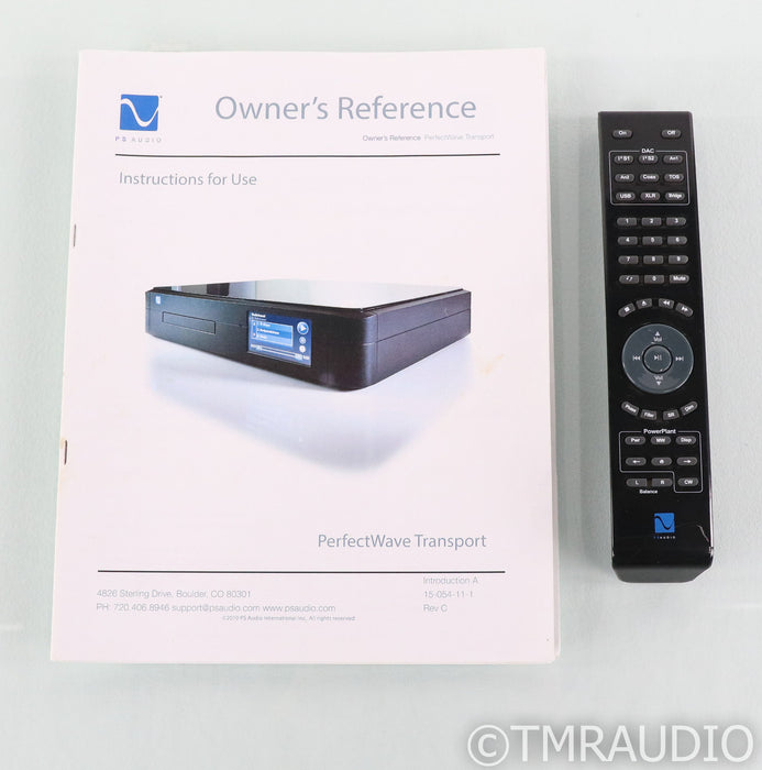PS Audio PerfectWave Transport; "Signature Edition"; Black; Remote; PWT