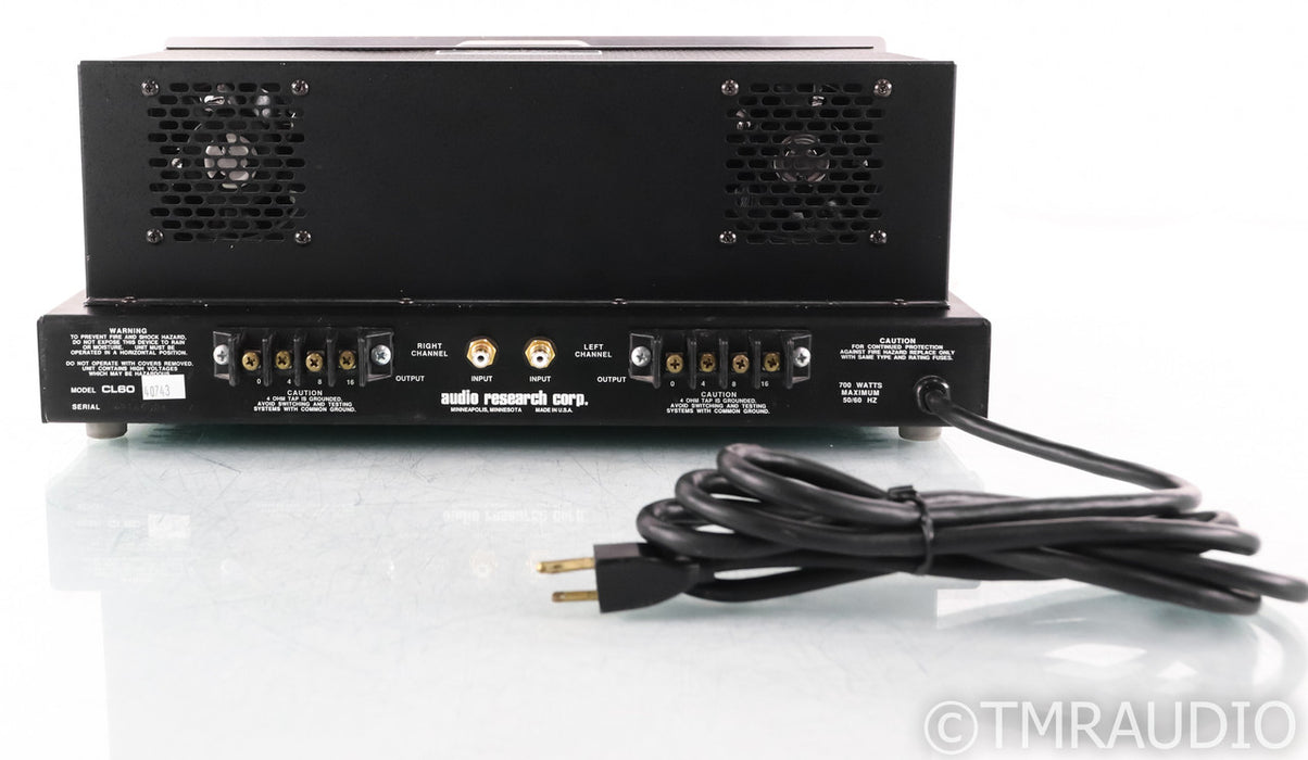 Audio Research Classic 60 Stereo Tube Power Amplifier; CL60; CL-60; Silver