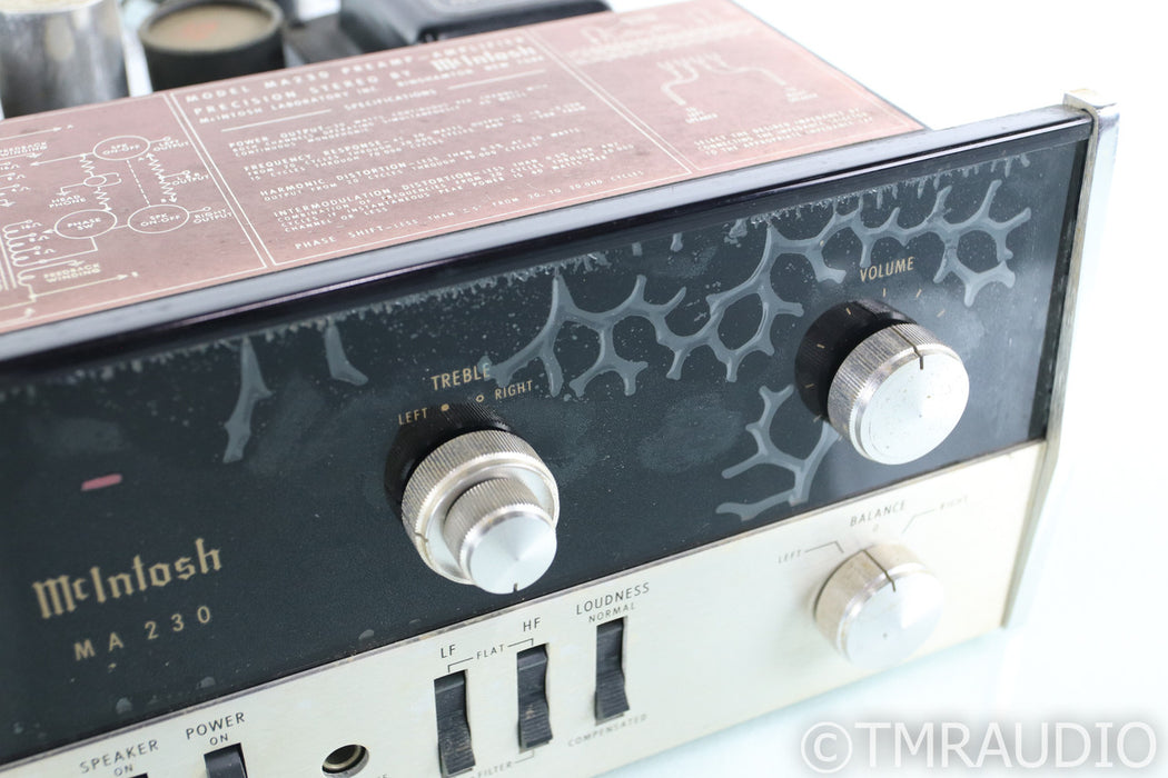 McIntosh MA230 Vintage Tube Integrated Amplifier; AS-IS (Bad Output Caps)