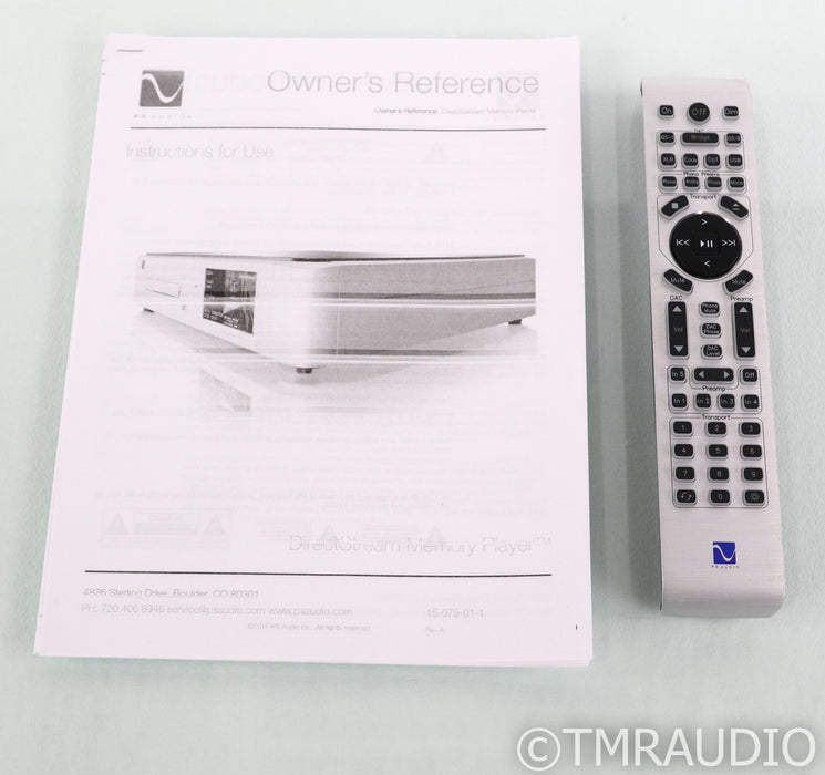 PS Audio DirectStream Memory Player CD / SACD Transport; Remote; DMP; (used)