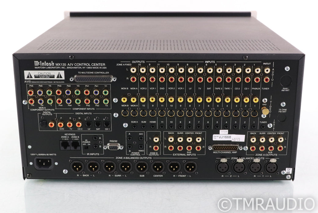 McIntosh MX135 Home Theater Processor; Black; A/V Control Center