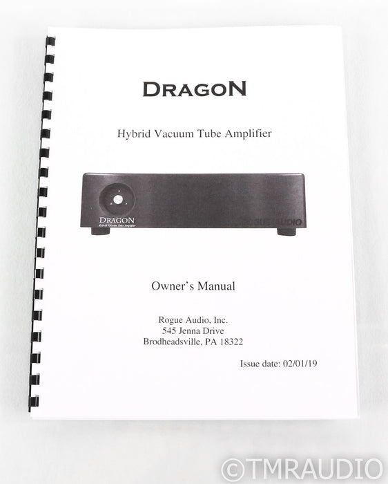 Rogue Audio Dragon Hybrid Tube Stereo Power Amplifier; Black