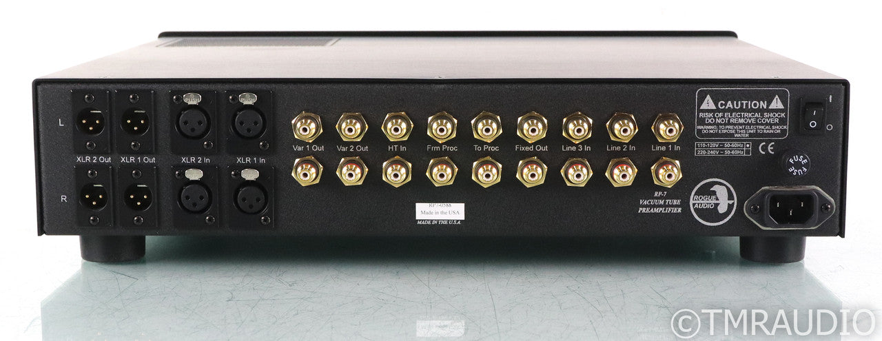Rogue Audio RP-7 Stereo Tube Preamplifier; Black; Remote; RP7