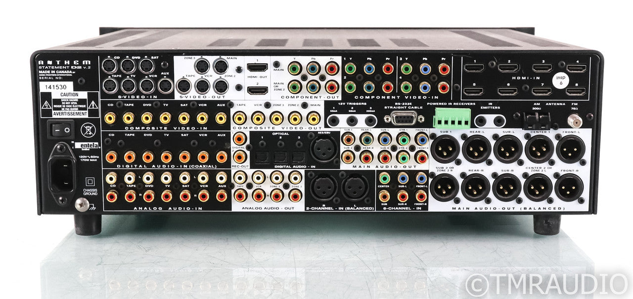 Anthem Statement D2v.2 7.1 Channel Home Theater Processor; Remote; ARC-1; V2