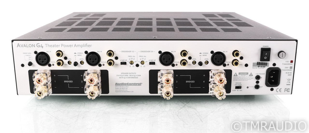 Audio Control Avalon G4 Four Channel Power Amplifier; G-4