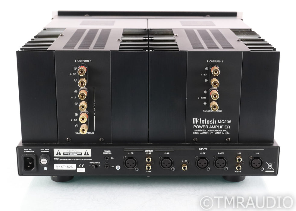 McIntosh MC205 5 Channel Power Amplifier; MC-205; Black; Home Theater