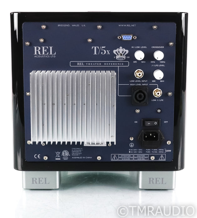REL T/5x 8" Powered Subwoofer; T5x; Piano Black (Low Hours)
