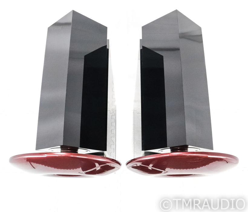 Acapella LaCampanella MKIII Floorstanding Speakers; Black w/ Porsche Maroon Horn