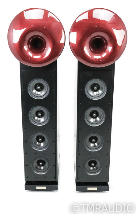 Acapella LaCampanella MKIII Floorstanding Speakers; Black w/ Porsche Maroon Horn