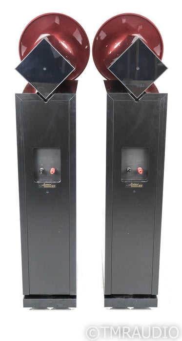 Acapella LaCampanella MKIII Floorstanding Speakers; Black w/ Porsche Maroon Horn