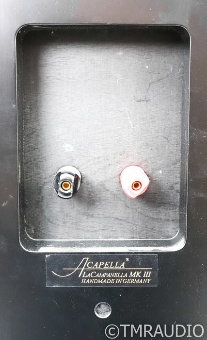 Acapella LaCampanella MKIII Floorstanding Speakers; Black w/ Porsche Maroon Horn