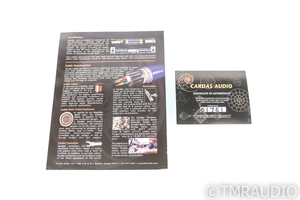 Cardas Audio Clear XLR Cables; 1.5m Pair Balanced Interconnects