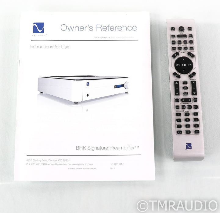 PS Audio BHK Signature Tube Hybrid Stereo Preamplifier; Remote (used)