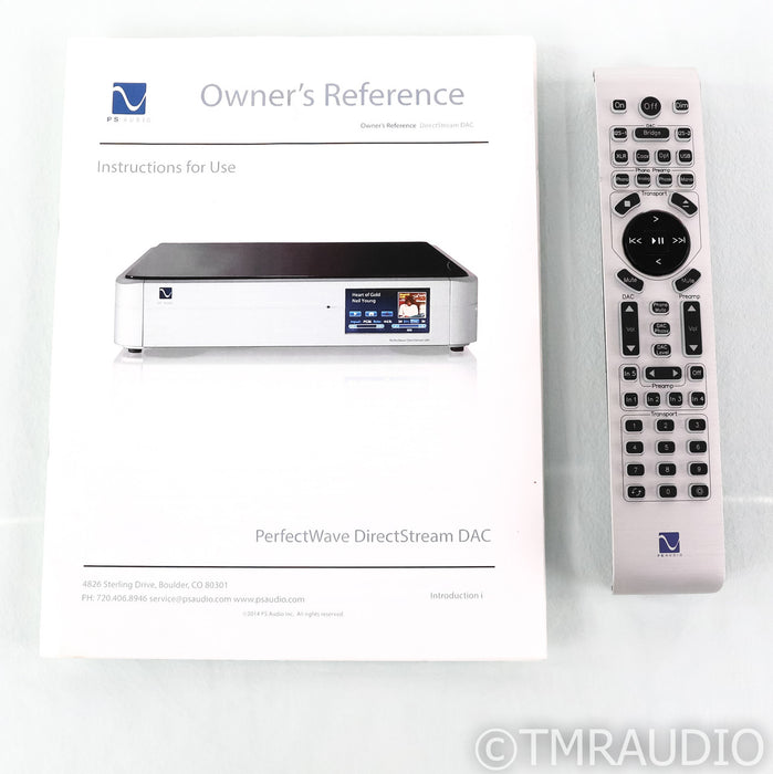 PS Audio PerfectWave DirectStream DAC MKII; Remote; Silver; Mk2; DSD (Used)