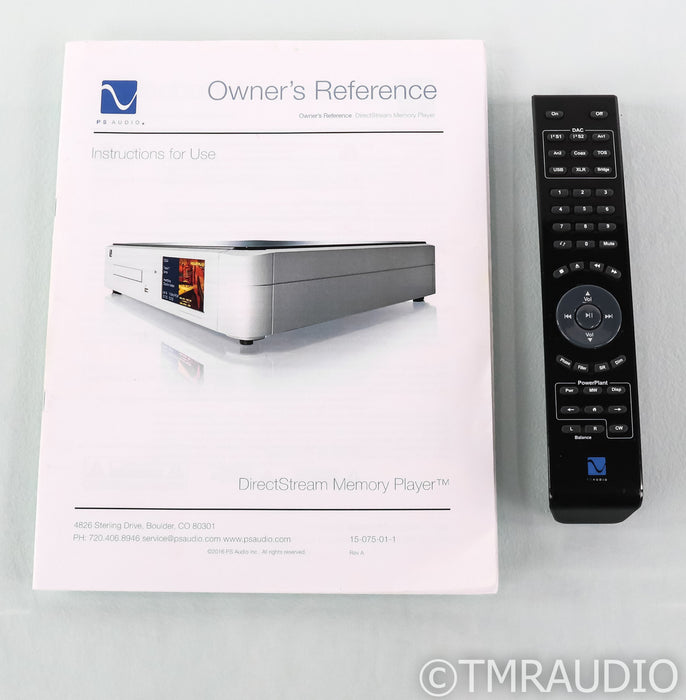 PS Audio DirectStream Memory Player; Remote; Black; DMP (Used)