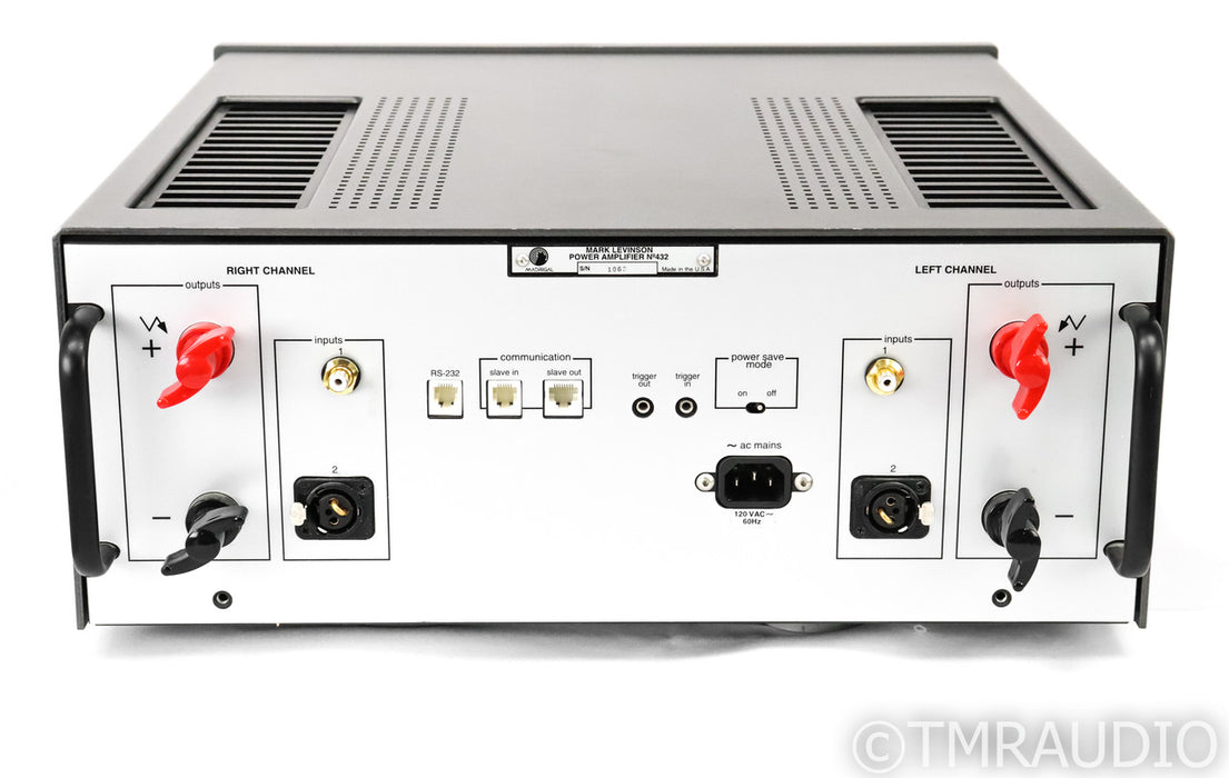 Mark Levinson No. 432 Stereo Power Amplifier; Silver & Black
