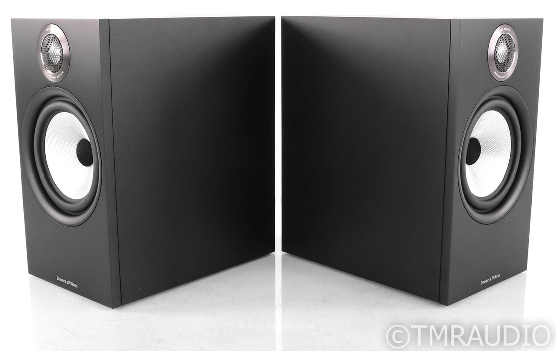 B&W 606 S2 Bookshelf Speakers; Black Pair; 606S2