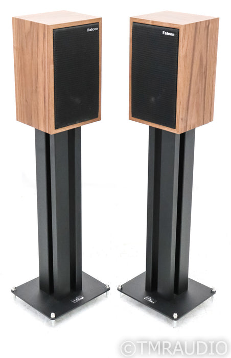 Falcon LS3/5A Gold Badge Bookshelf Speakers; LS-5 3A; Walnut Pair w/ Stands