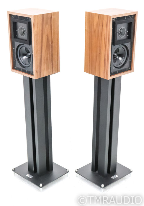 Falcon LS3/5A Gold Badge Bookshelf Speakers; LS-5 3A; Walnut Pair w/ Stands