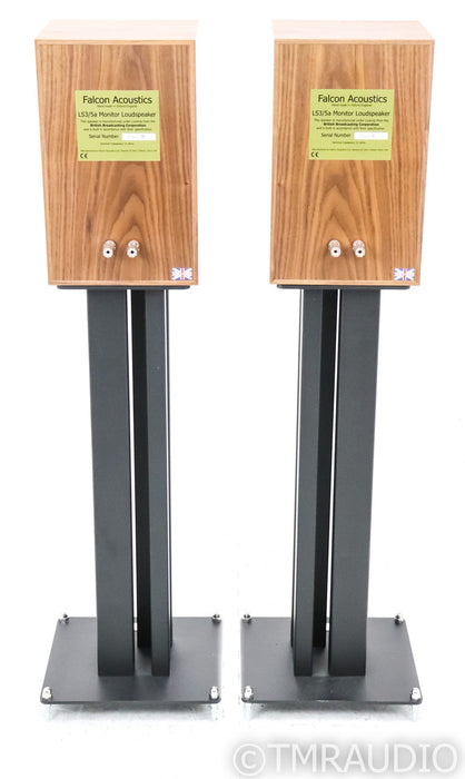 Falcon LS3/5A Gold Badge Bookshelf Speakers; LS-5 3A; Walnut Pair w/ Stands