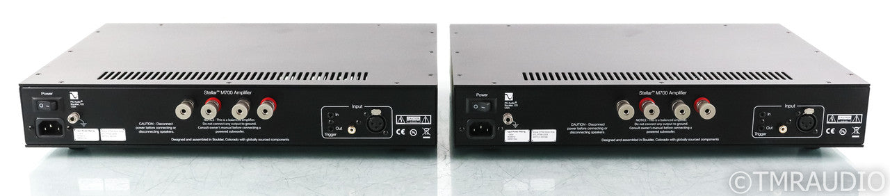 PS Audio Stellar M700 Mono Power Amplifiers; Black Pair (Used)