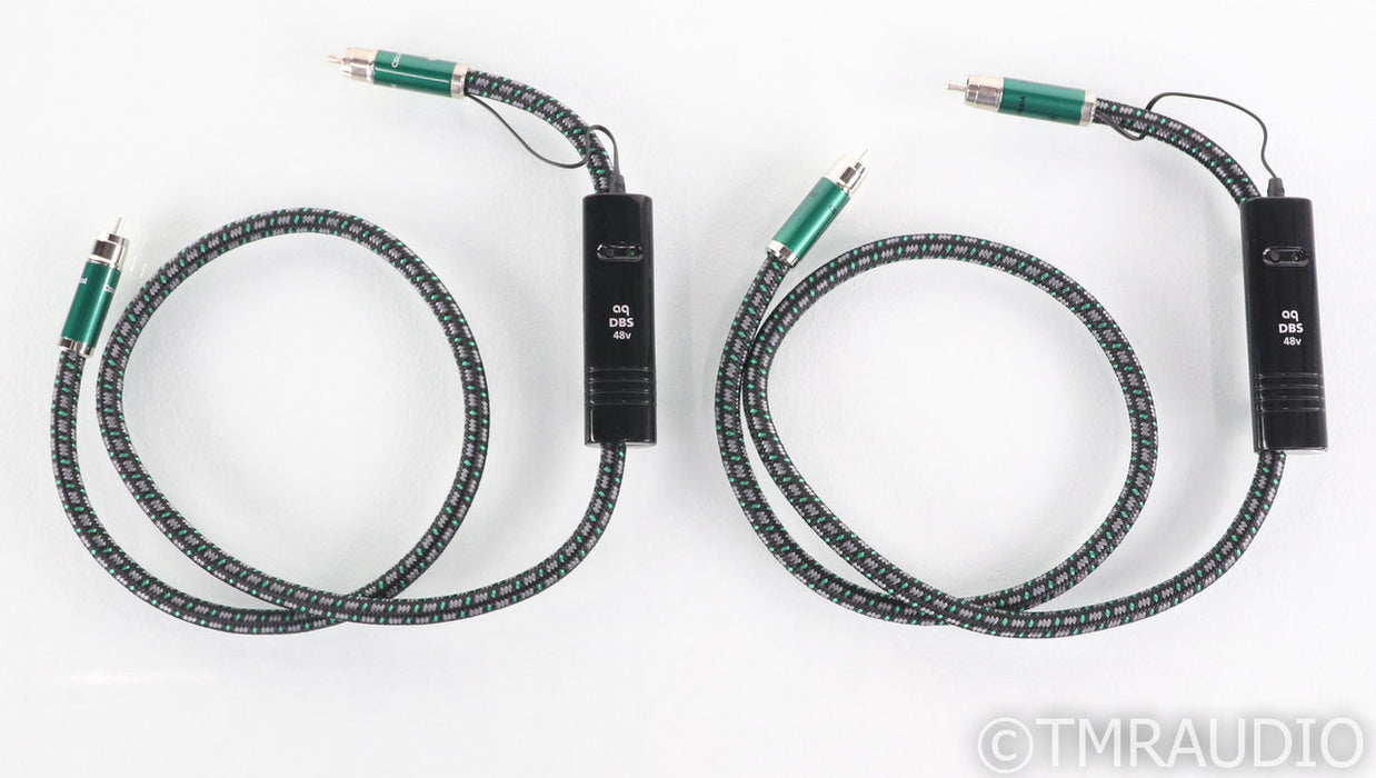 AudioQuest Columbia RCA Cables; 1m Pair Unbalanced Interconnects; 48v DBS