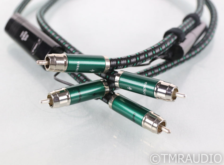AudioQuest Columbia RCA Cables; 1m Pair Unbalanced Interconnects; 48v DBS