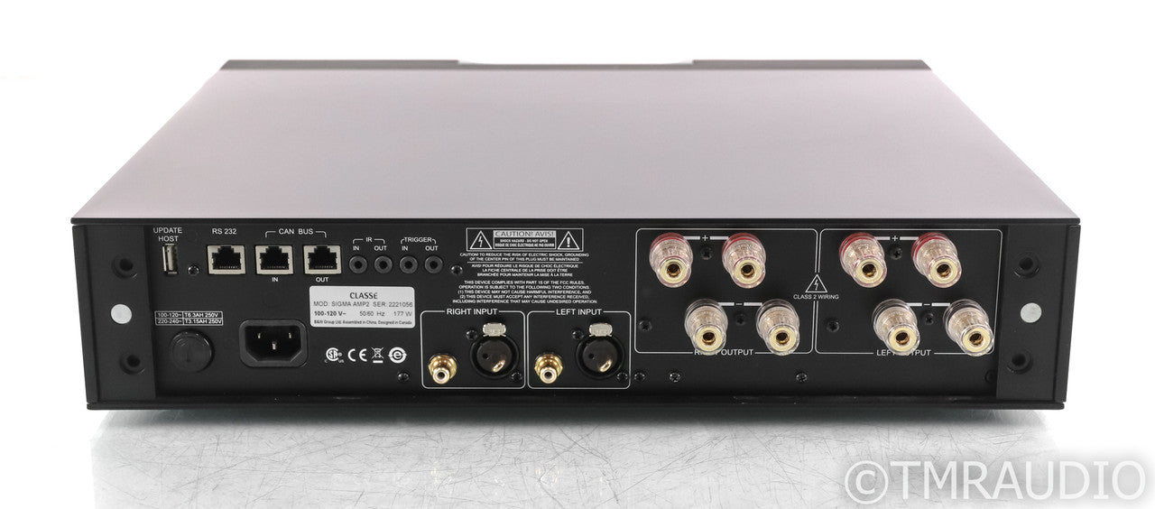 Class Sigma Amp2 Stereo Power Amplifier; Black; Amp-2
