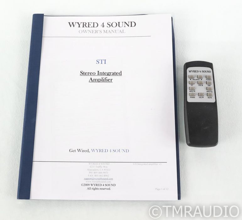 Wyred 4 Sound STI-500 Stereo Integrated Amplifier; ST Integrated; STI500; Black