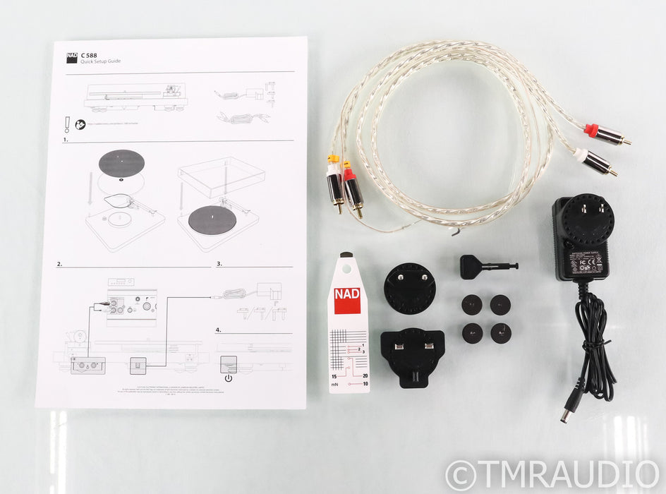 NAD C 588 Turntable; Carbon Fibre Tonearm;; Ortofon 2M Red MM (Open Box)