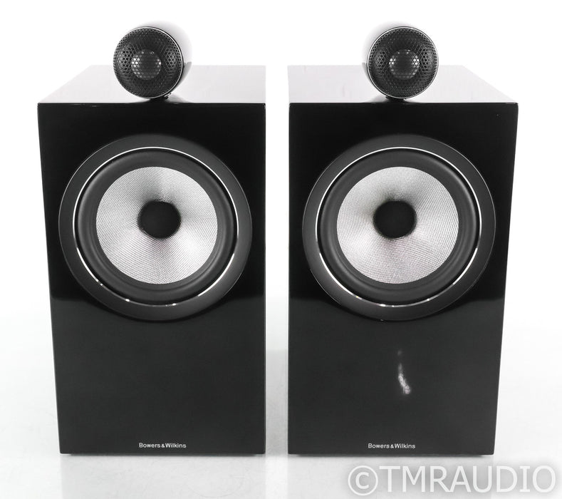 B&W 705 S2 Bookshelf Speakers; Gloss Black Pair