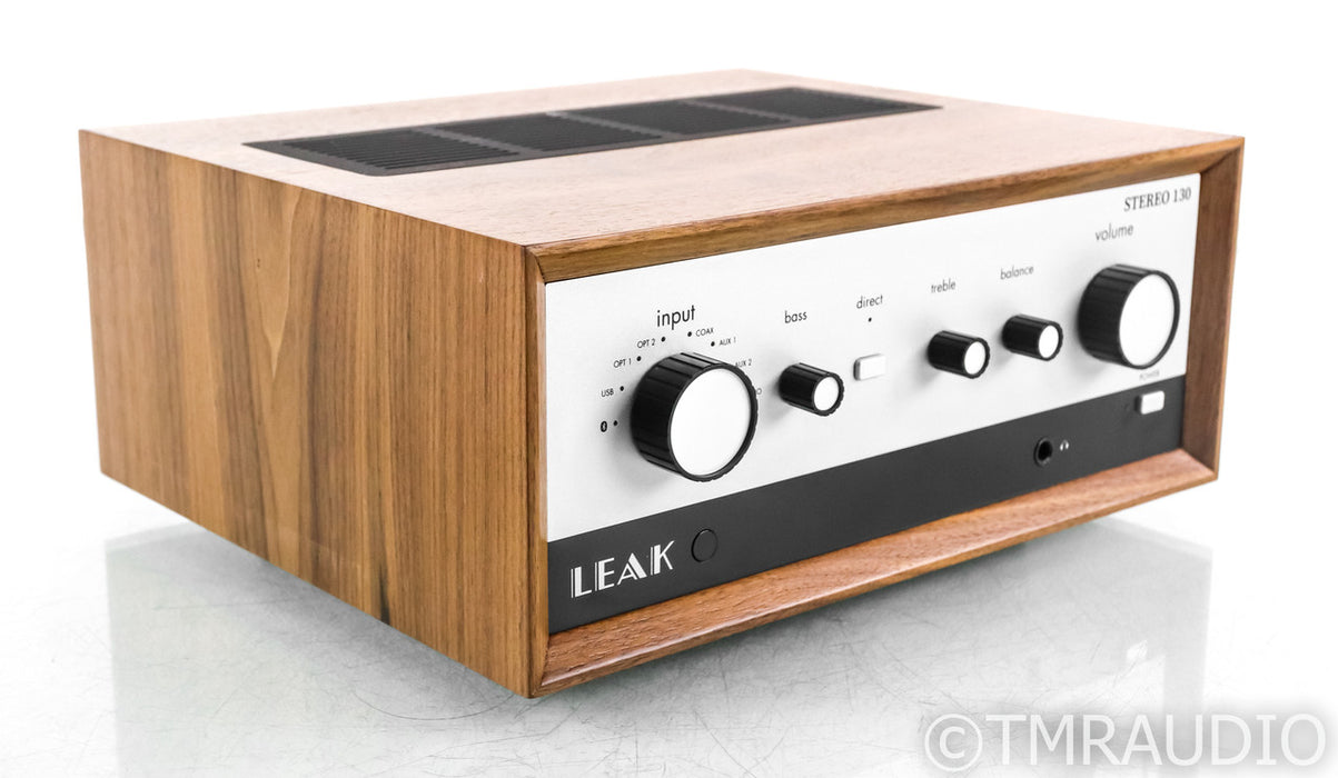 Leak Stereo 130 Stereo Integrated Amplifier; DAC; USB; MM Phono; Walnut Cabinet