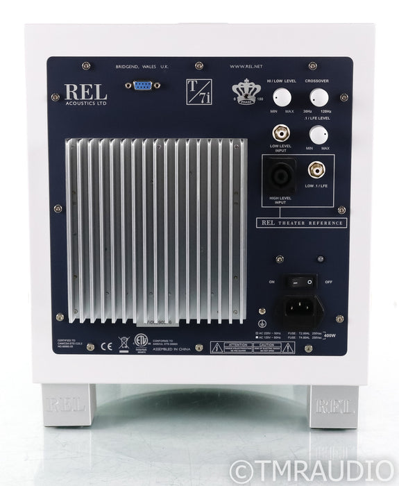 REL T/7i 8" Powered Subwoofer; T7i; Gloss White