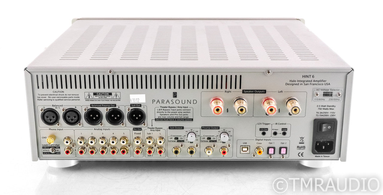 Parasound Halo Hint 6 Stereo Integrated Amplifier; Remote; USB