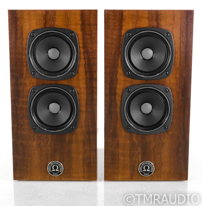 Omega Super 3 High Output Bookshelf Speakers; Fumed Curly Oak Pair
