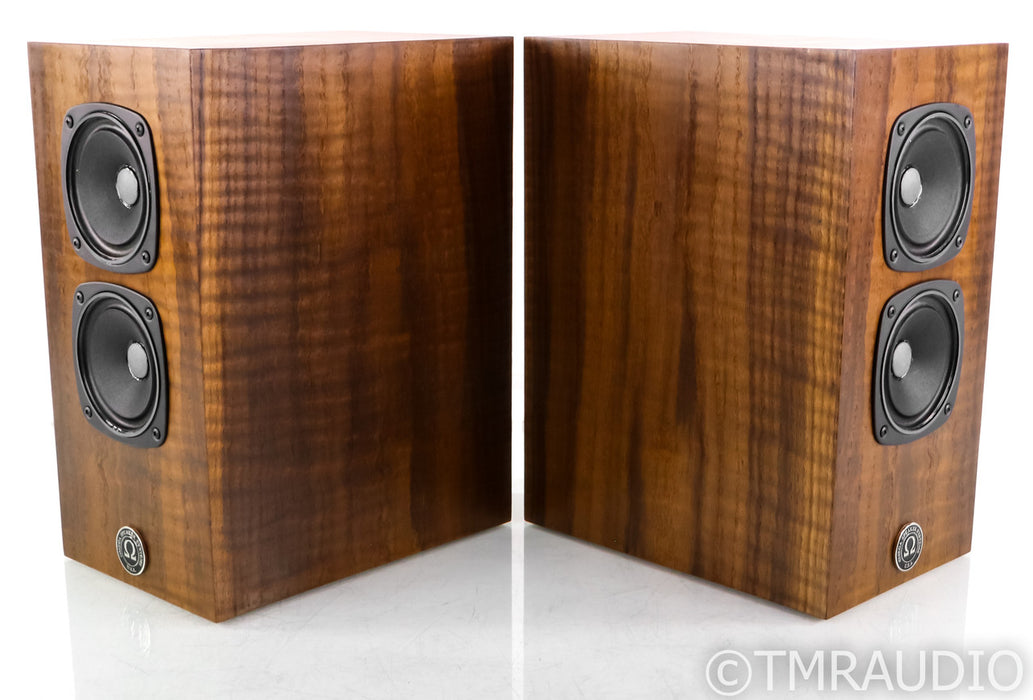 Omega Super 3 High Output Bookshelf Speakers; Fumed Curly Oak Pair
