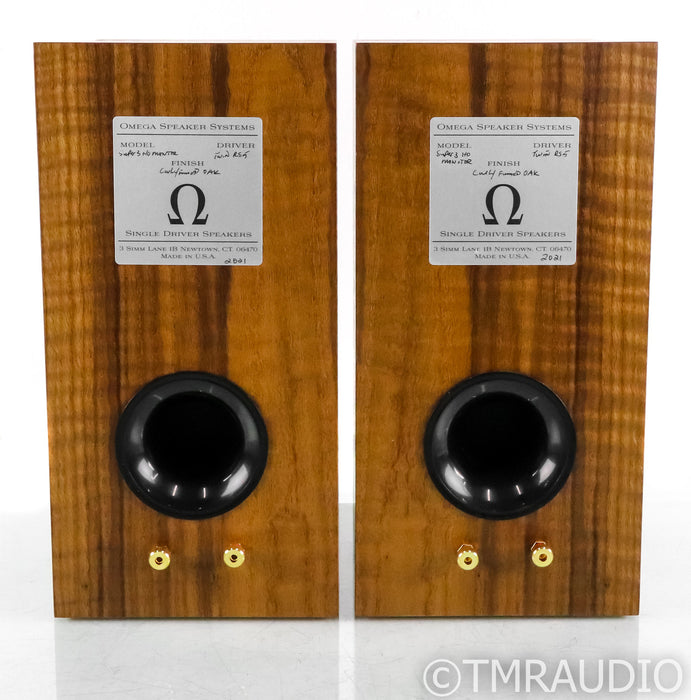 Omega Super 3 High Output Bookshelf Speakers; Fumed Curly Oak Pair