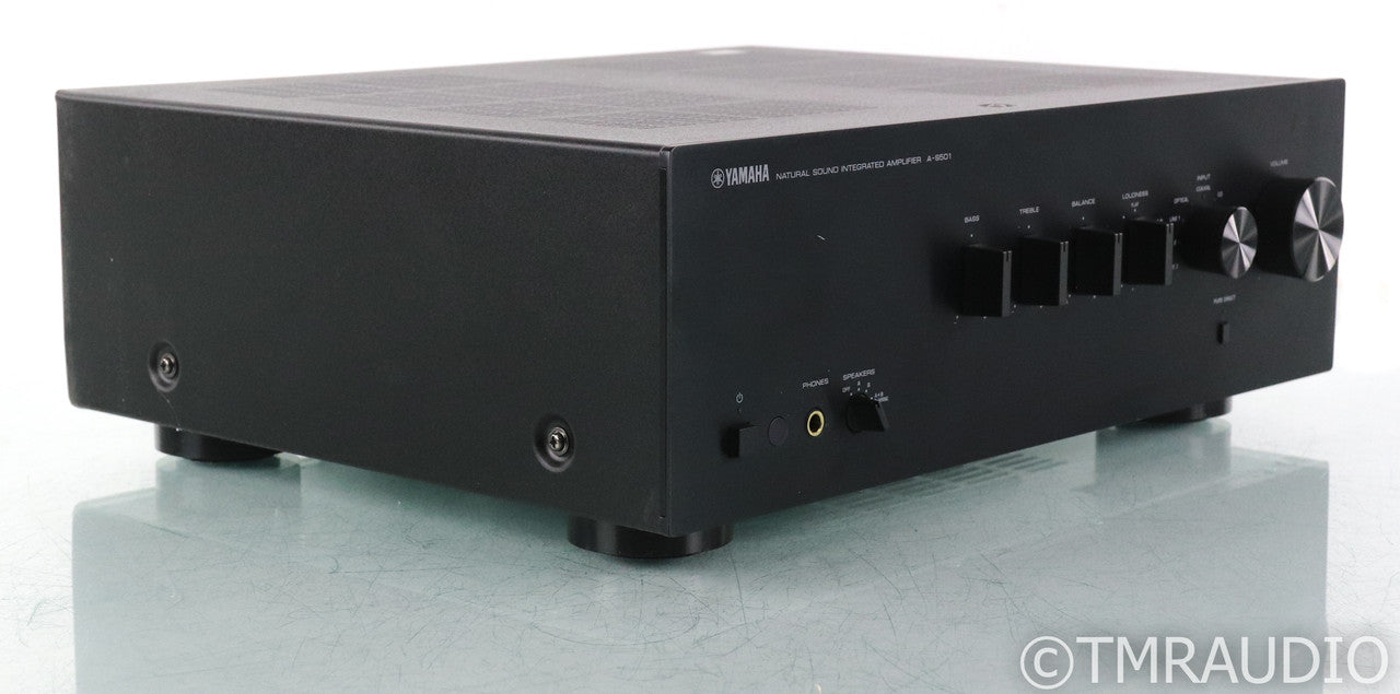 Yamaha A-S501 Stereo Integrated Amplifier; Remote; Black; MM Phono; Bluetooth