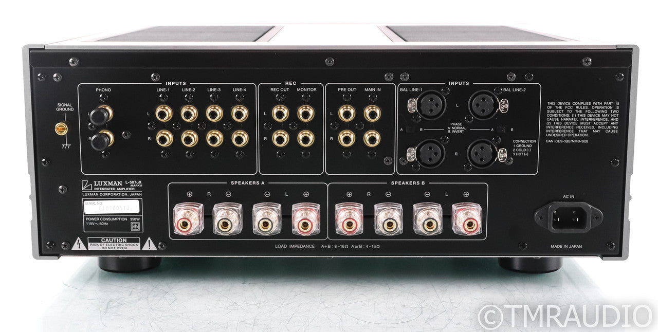 Luxman L-507uX Mark II Stereo Integrated Amplifier; L507UX; MkII; MM / MC Phono
