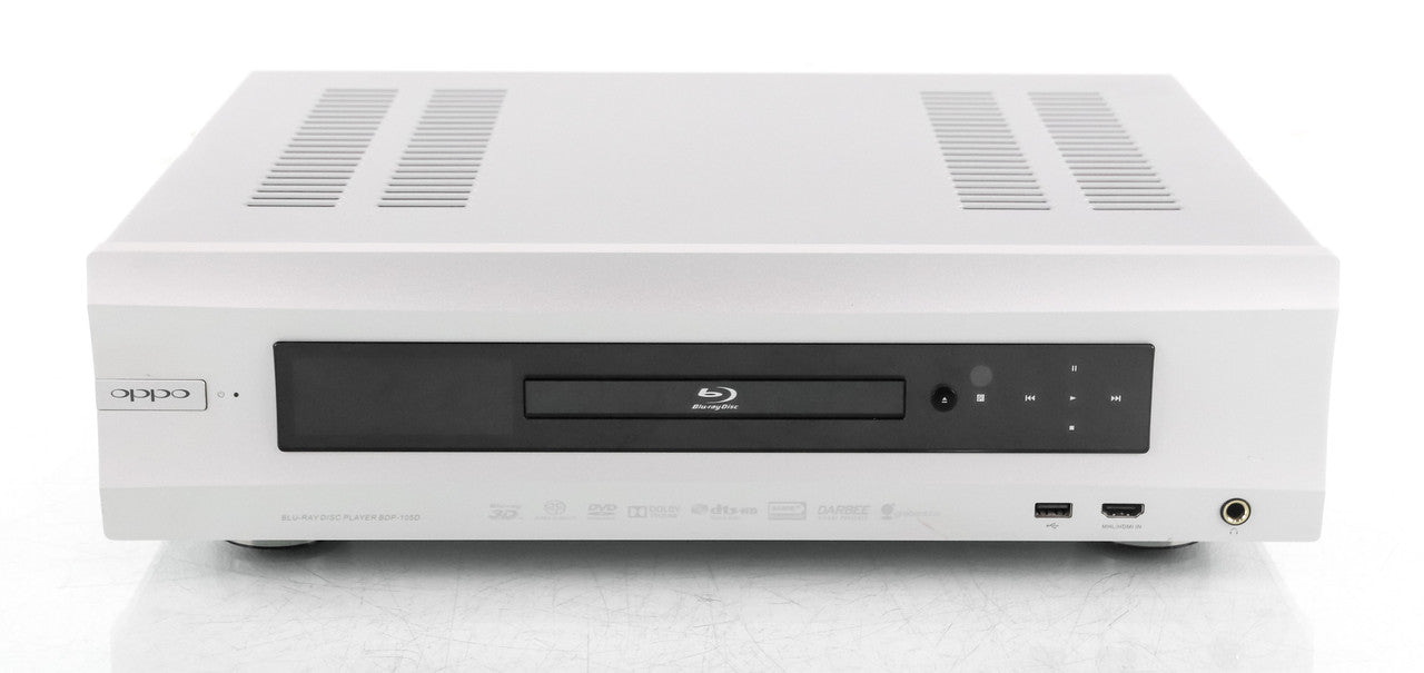 Oppo BDP-105D Universal Blu Ray Player; Remote; Silver; 3D; CD / SACD / DVD